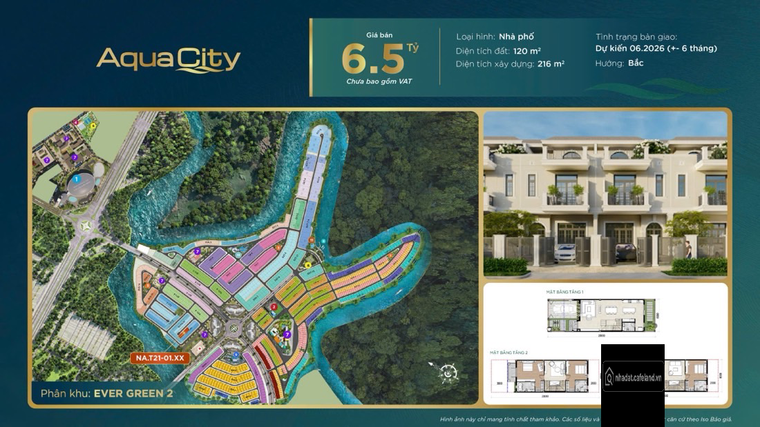 BÁN NHANH NHÀ PHỐ 6x20 TẠI DỰ ÁN AQUA CITY GIÁ CỰC TỐT
Vị trí trục 33m