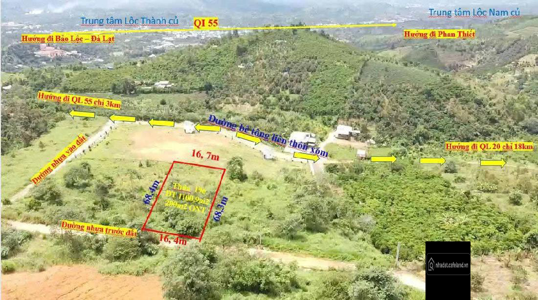 1,55 Tỷ CHO DIỆN TÍCH 1100m² SẴN 200m2 ONT– CƠ HỘI SỞ HỮU BĐS TẠI LÂM ĐỒNG