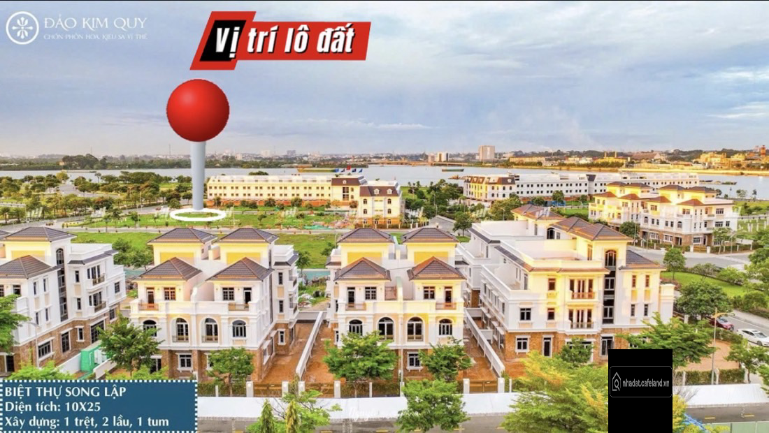 6.5 Tỷ Bán lô đất biệt thự 120m² tại dự án Đảo Kim Quy, Cù Lao Tân Vạn, sổ riêng