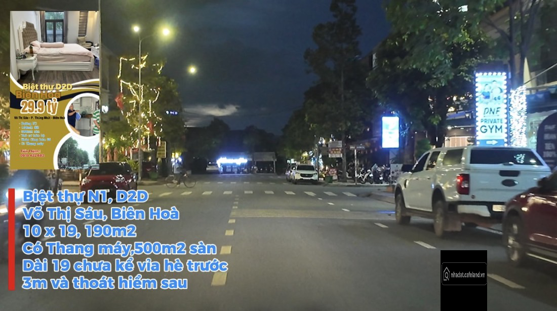 Bán biệt thự ngang 10 dài 19 tại khu D2D Võ Thị Sáu phường Thống Nhất