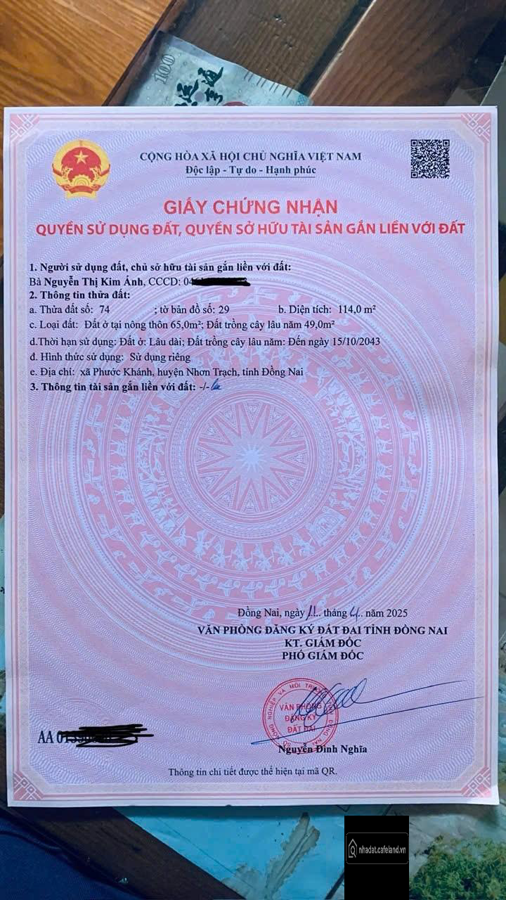 BÁN NHÀ CẤP 4 – GẦN CHỢ PHƯỚC KHÁNH 300M – Ô TÔ TỚI NHÀ chỉ 1.4 tỷ 