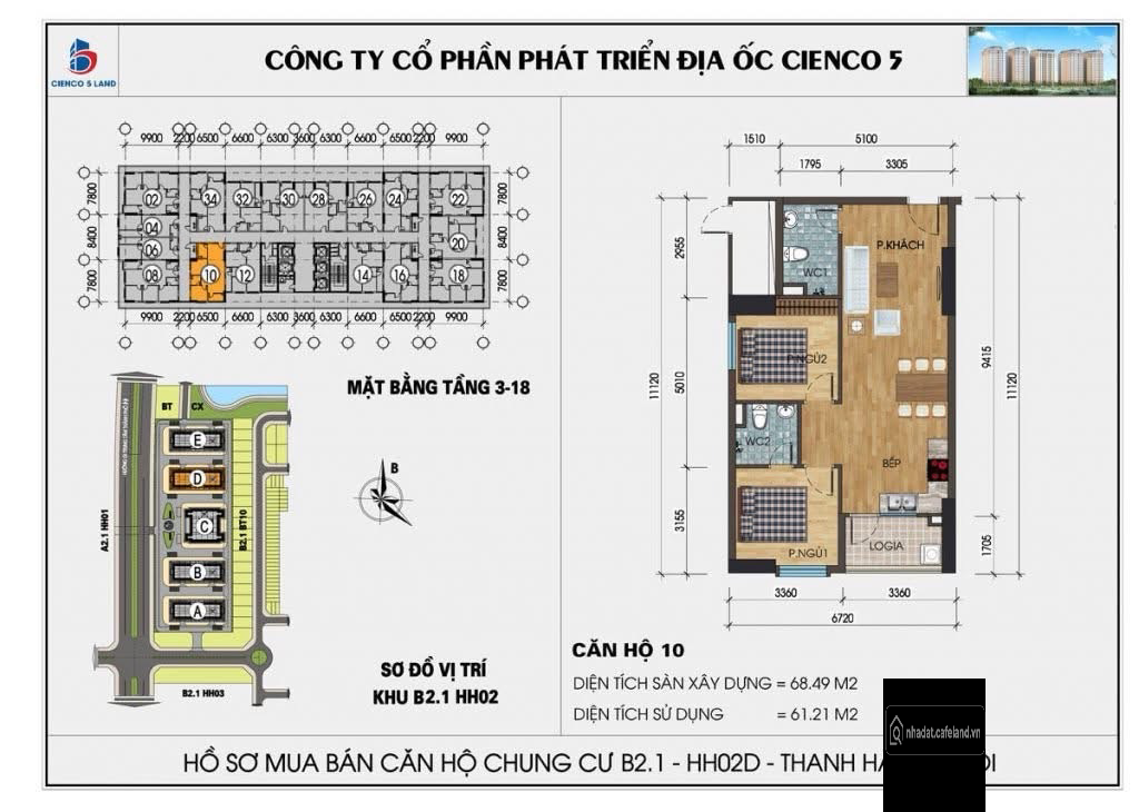 chính chủ bán căn hộ 1810 chung cư HH02 Thanh Hà giá cắt lỗ