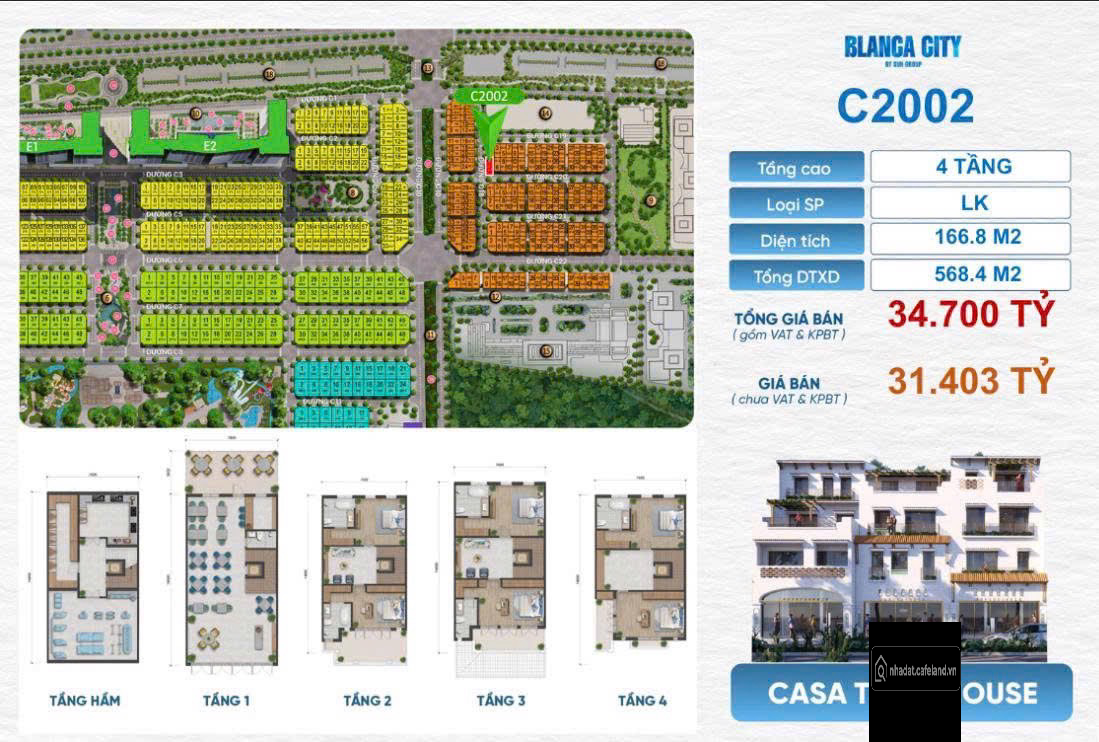 bán nhà phố Casa Blanca City một đầu tư 2 tiện ích sinh lời 