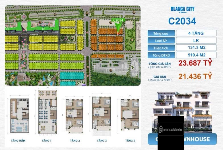 Nhà phố Casa Blanca City một lần đầu tư nhân đôi tiện ích