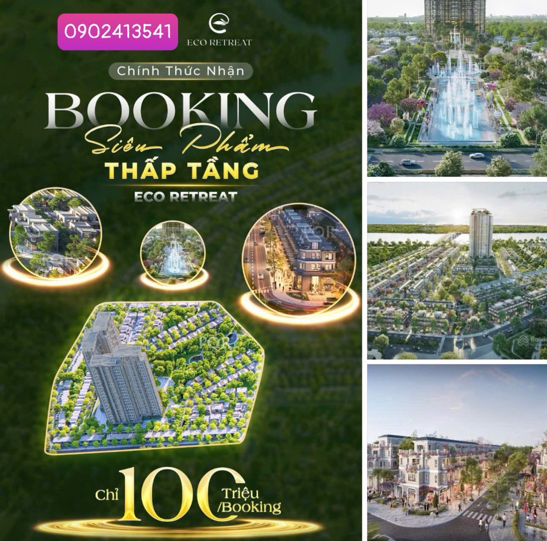 ECO RETREAT- BÁN SHOPVILLA - DINH THỰ ĐẢO - CĂN HỘ GIÁ CĐT - BANK - 0902413541