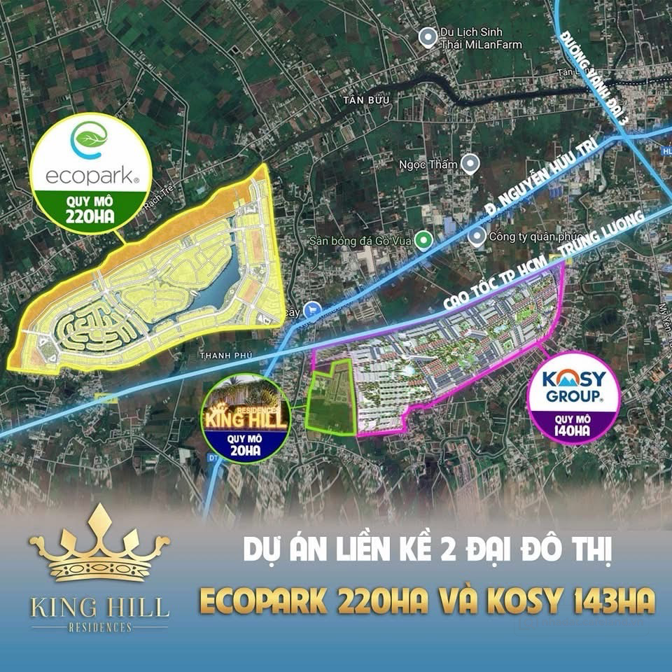 chỉ với 600 tr bạn đã sở hữu ngay 1 lô đất liền kề vành đai 3 chỉ cách sg 12 km