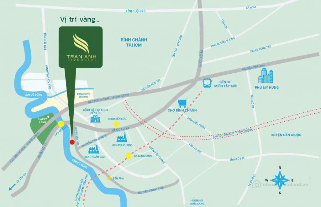 Nhà phố view sông Trần Anh Riverside giá cực rẻ