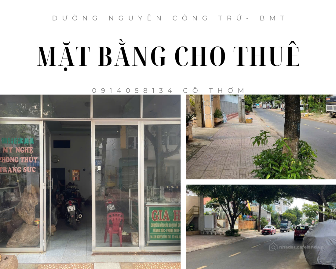 CHO THUÊ MẶT BẰNG KINH DOANH ĐƯỜNG NGUYỄN CÔNG TRỨ – TRUNG TÂM TP. BUÔN MA THUỘT
