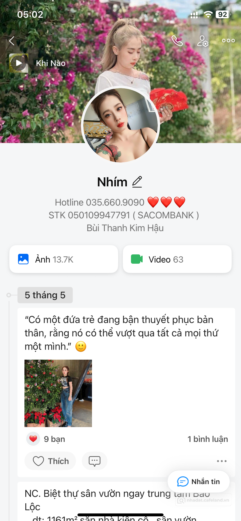 bán nhà và đất Lý Thường Kiệt 660m2(170m2 thổ cư)