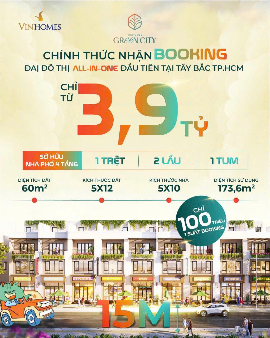 VINHOMES ĐIỂM NHẤN BĐS ĐỨC HÒA GIÁ CHỈ TỪ 3,9 TỶ QUÀ TẶNG BOOKING LÊN ĐẾN 200TR