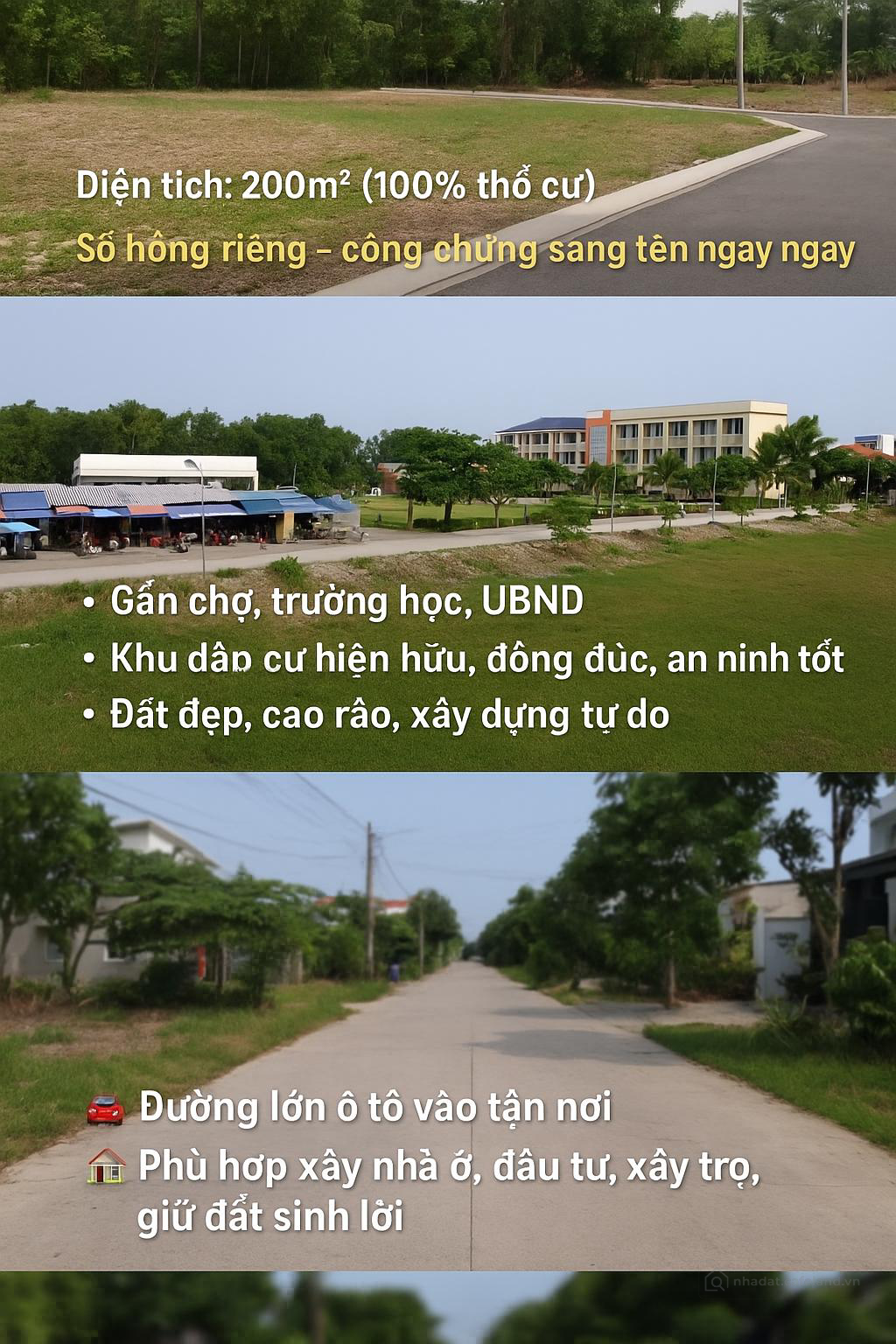 bán đất sẵn sổ mua bao sang giá đã tính trong đó