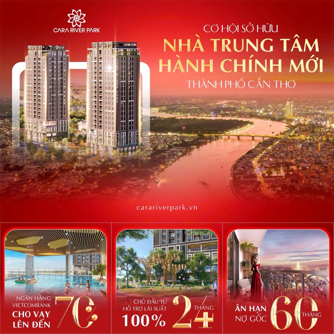 Cara River Park – Căn hộ ven sông trung tâm Cần Thơ, tiềm năng tăng giá cao