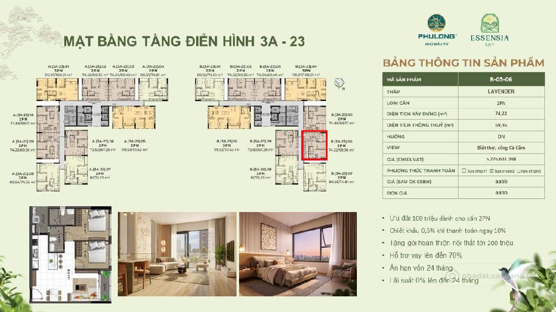 Căn hộ cao cấp Esensia Sky - Phú Long chỉ 5.2 tỷ 