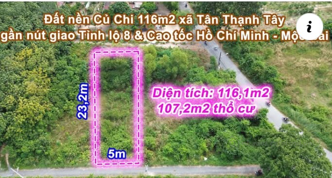 2,8 TỶ GIẢM CÒN 2,2 TỶ
Chính chủ cần bán đất Hồ Thị Bưng,Xã Phú Hoà Đông, TPHCM 