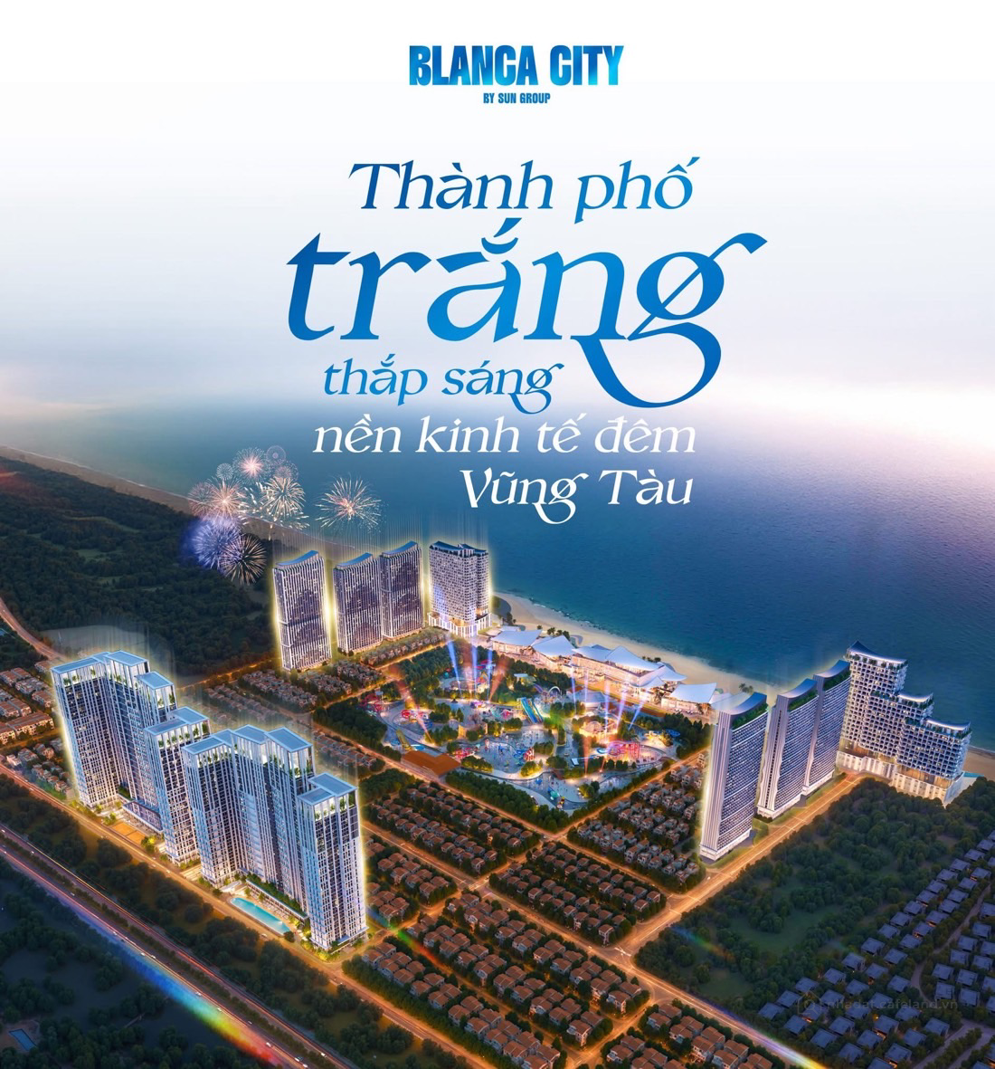 BÁN NHÀ PHỐ - BIỆT THỰ BÃI BIỂN RIÊNG GẦN 1KM - BLANCA CITY - CV NƯỚC 15HA