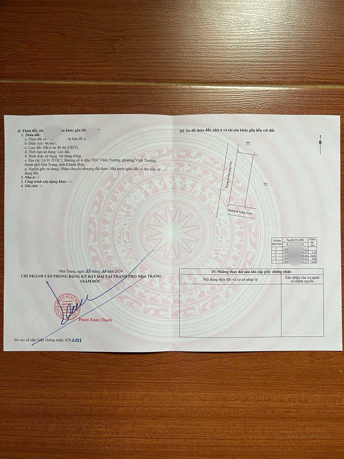 Nhà 3 tầng, căn góc tại TĐC Vĩnh Trường. Phước Long ( Phường Nam Nha Trang ).