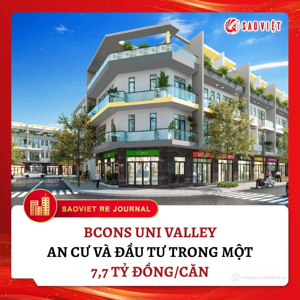 Nhà phố Bcons Uni Valley giá 7.7 tỷ