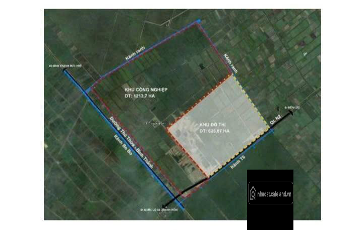 Quỹ Đất 1,850ha (có 620ha làm khu dân cư) Long An (Tây Ninh) 