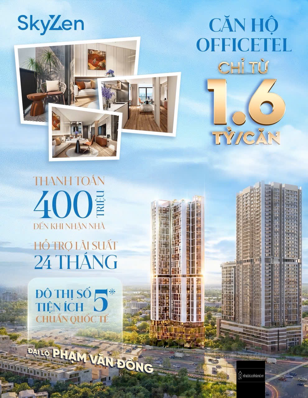 CHỈ 400 TRIỆU SỞ HỮU CĂN HỘ CĂN HỘ GIÁ TỐT NGAY TRỤC ĐƯỜNG PHẠM VĂN ĐỒNG