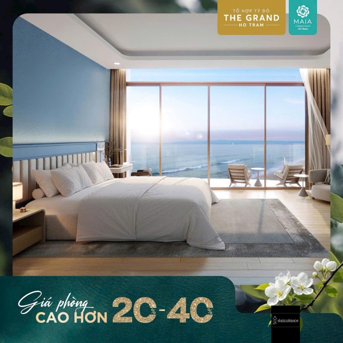 Chỉ 1,2 tỷ nhận nhà, căn hộ 5 sao quốc tế Grand Hồ Tràm, Mặt tiền Biển