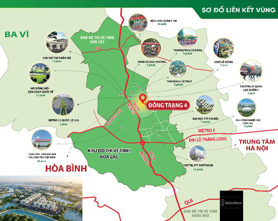 ĐẤT NỀN HÒA LẠC,  CỔ ĐÔNG,  ĐỒNG TRẠNG, KHU CÔNG NGHỆ CAO 100M2 FULL THỔ CƯ