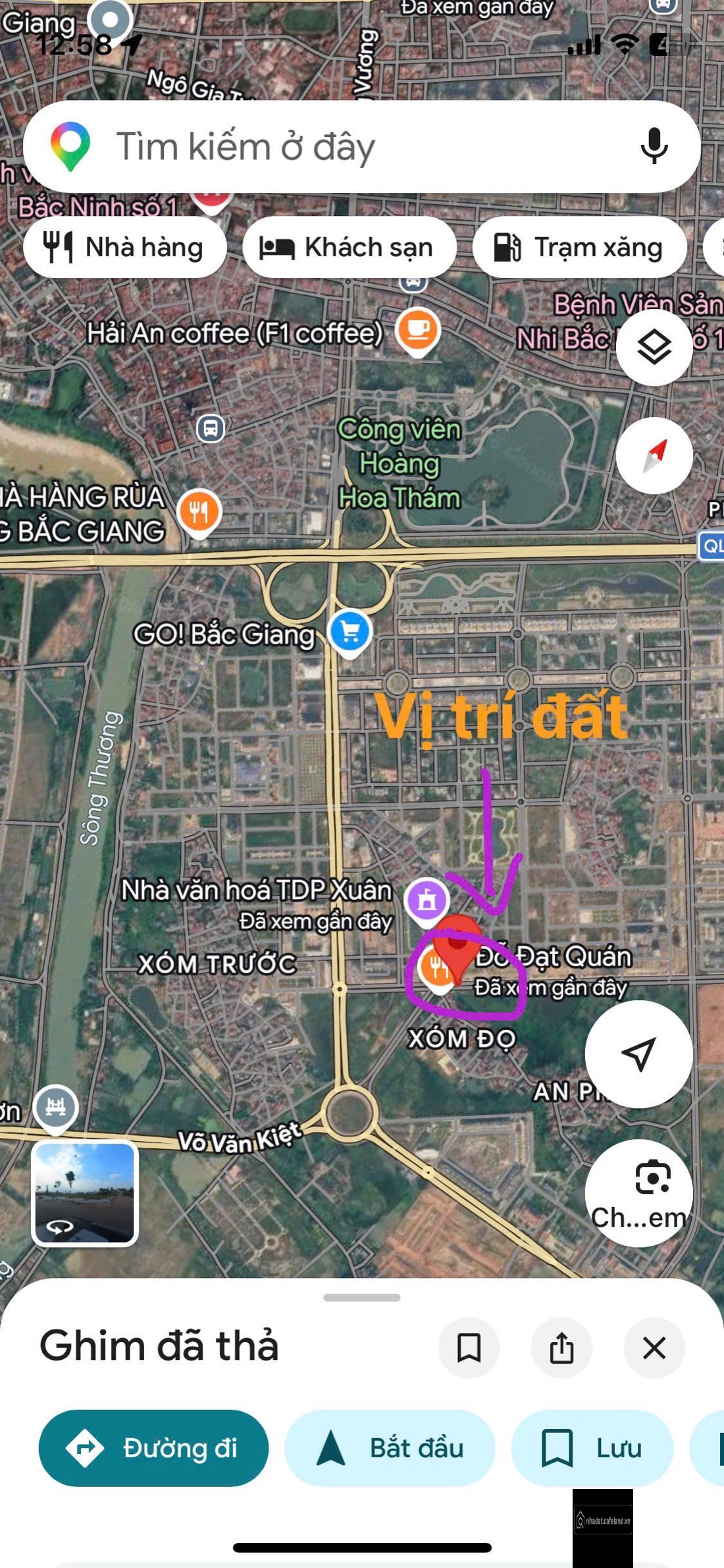 Bán lô góc mặt tiền đường Trường Chinh gần ngã 6 Bắc Giang