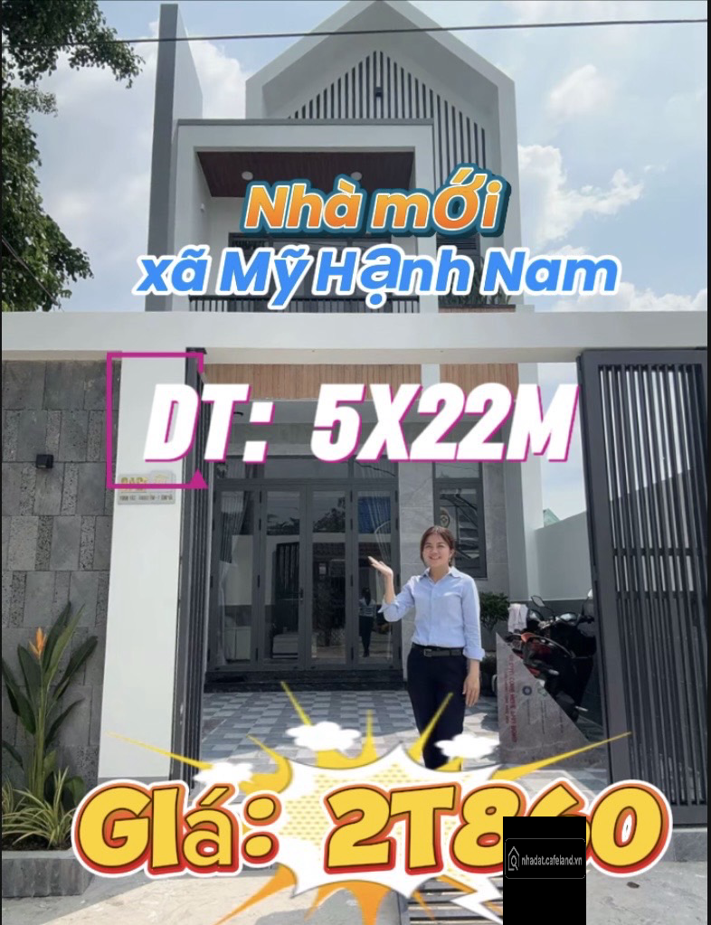 bán nhà đường Giồng Lớn, cách chợ Mỹ Hạnh Nam 500m, DT: 5x22m, SHR
