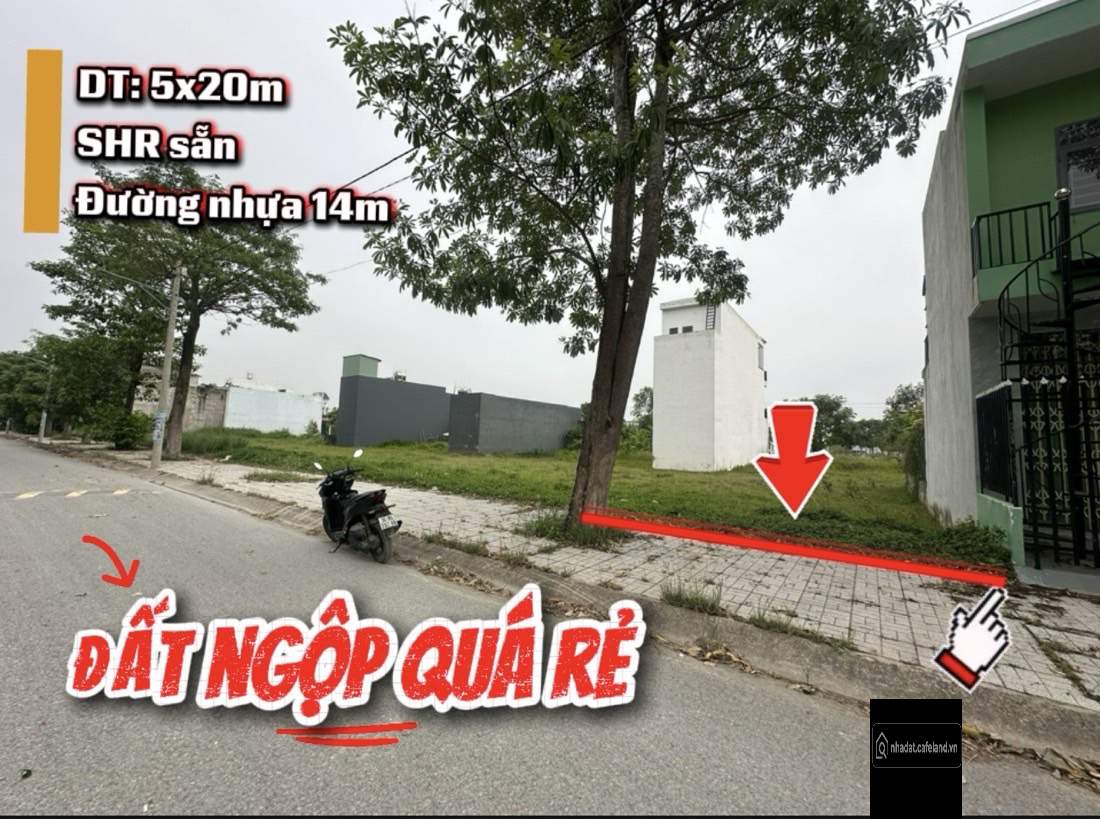 đất ngộp view kênh sông trăng, KDC Cát tường phú sinh | 5x20m giá 1 tỷ 520 tr